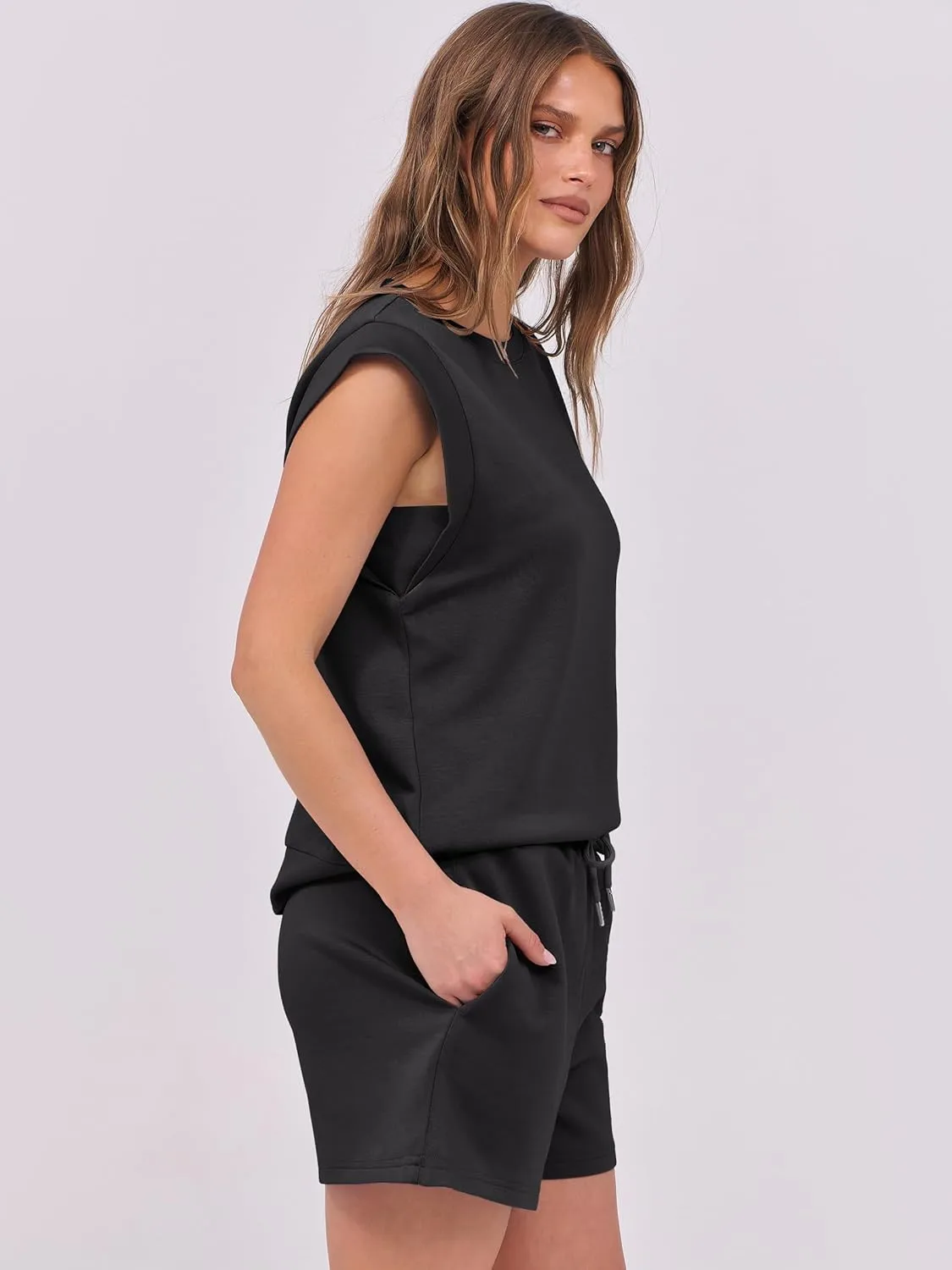 ANRABESS Two Piece Sets for Women 2025 Summer Short Lounge Set Casual Beach Vacation Outfits Spring Sweatsuits Tracksuit