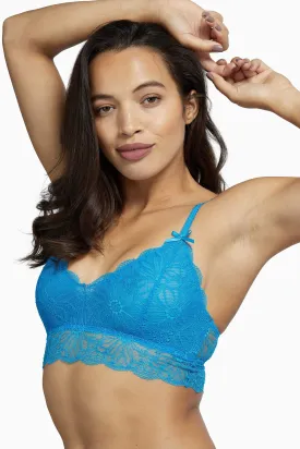Ariana Everyday Lace Bralette Bright Aqua