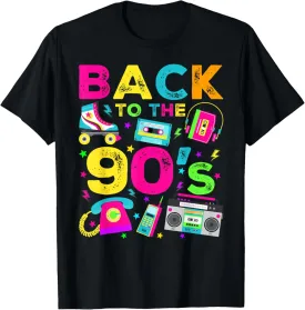 Back To 90's 1990s Vintage Style Nineties Retro Party T-Shirt