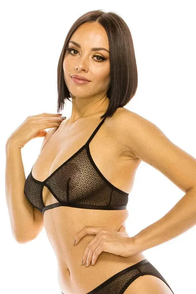 Blue Zone Planet |  Black Lace Triangle Bralette