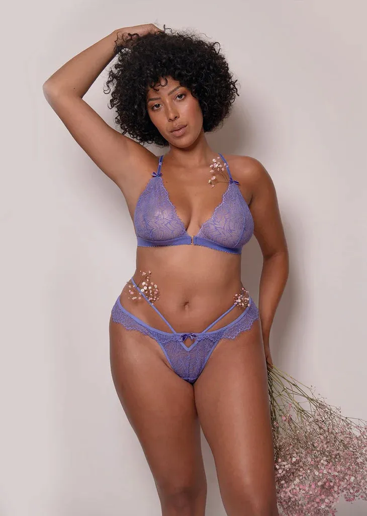bralette - back detail - hopeless romantic - lilac
