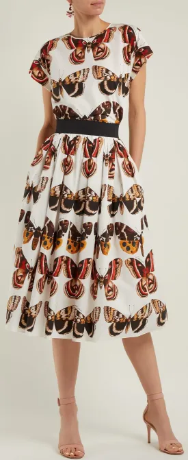 Butterfly Print Top and Skirt Set