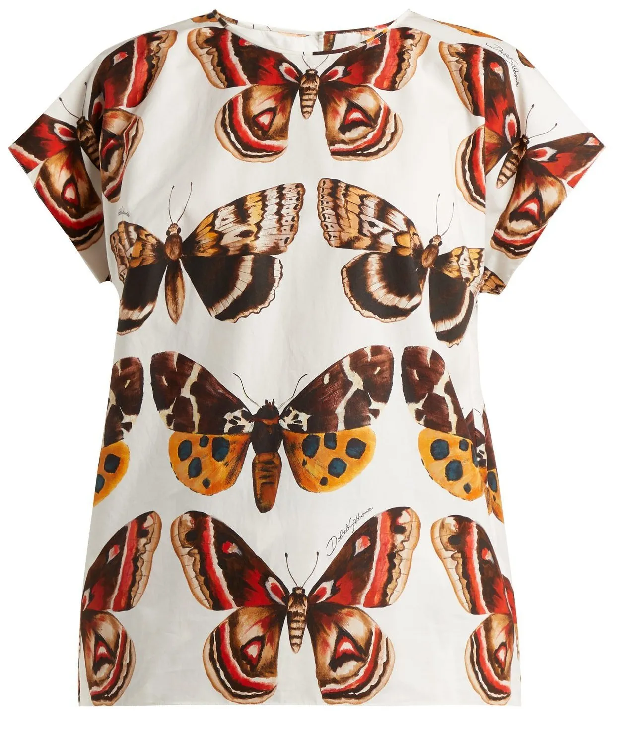 Butterfly Print Top and Skirt Set
