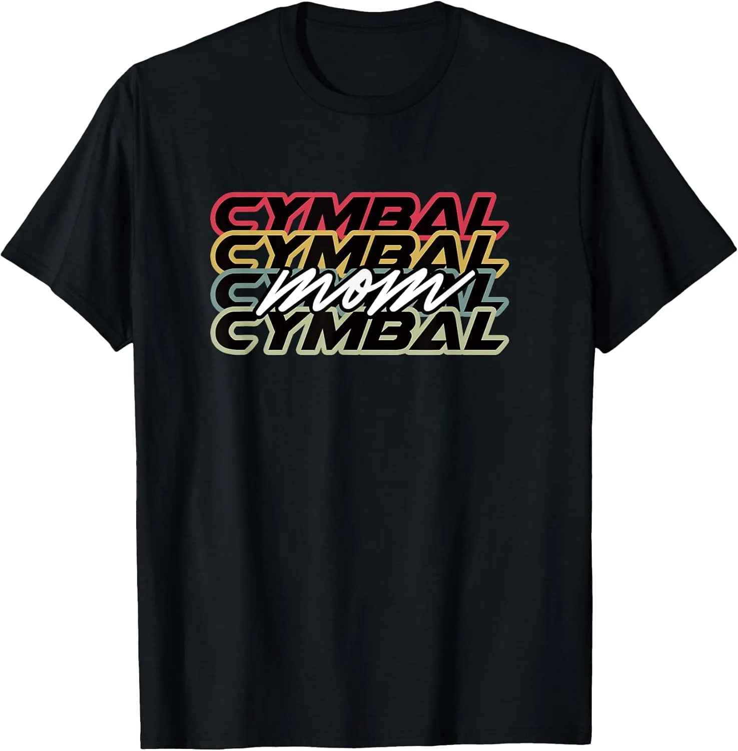 Cymbal Mom Player Retro Vintage Style 70s 80s 90s T-Shirt