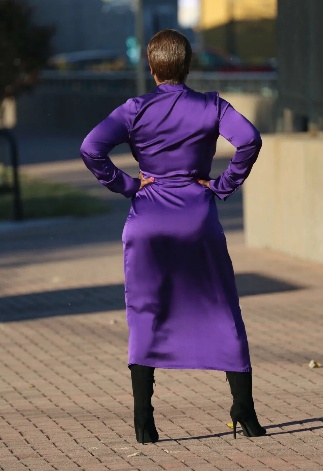 Feeling Royal | Satin Wrap Midi