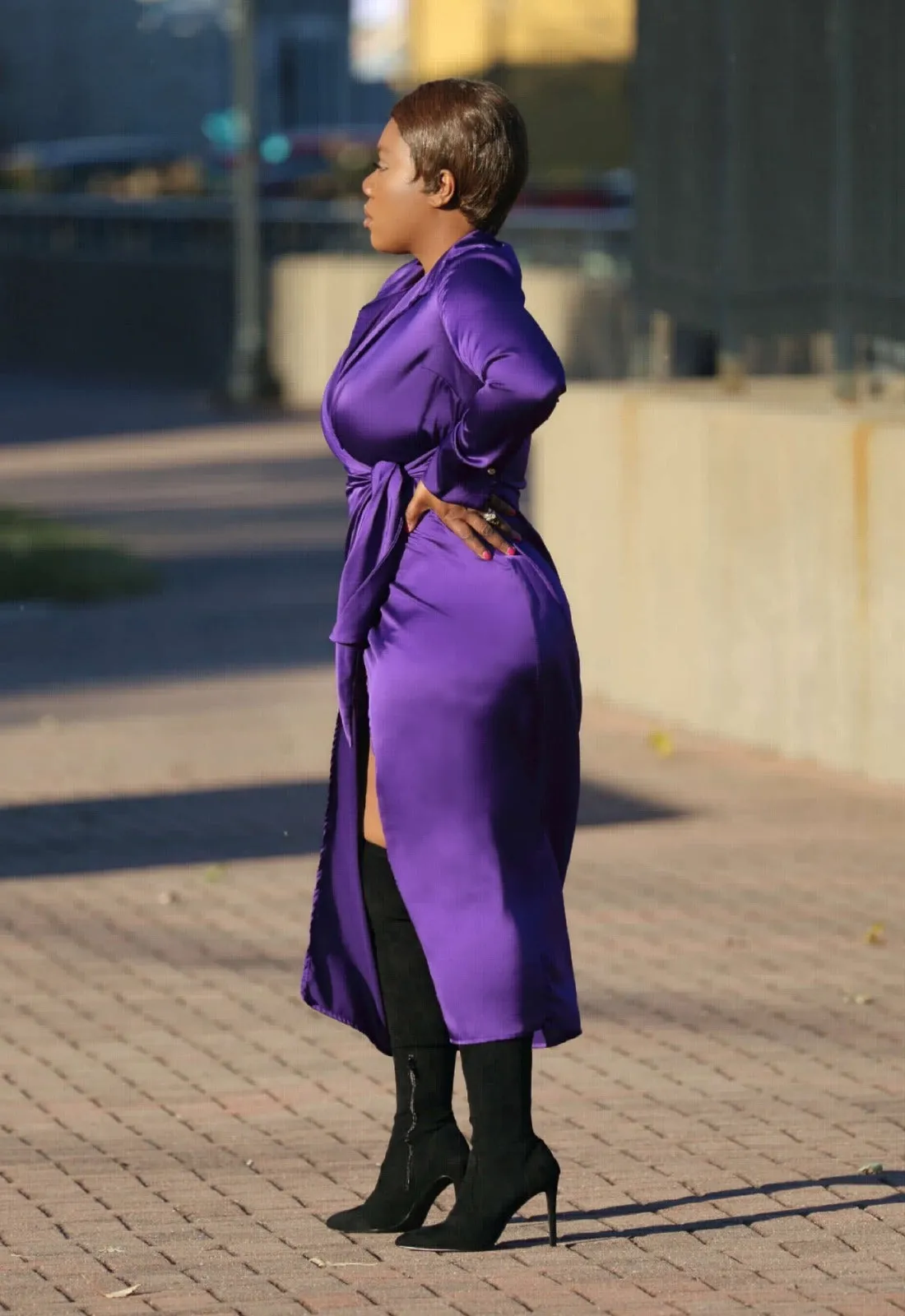 Feeling Royal | Satin Wrap Midi