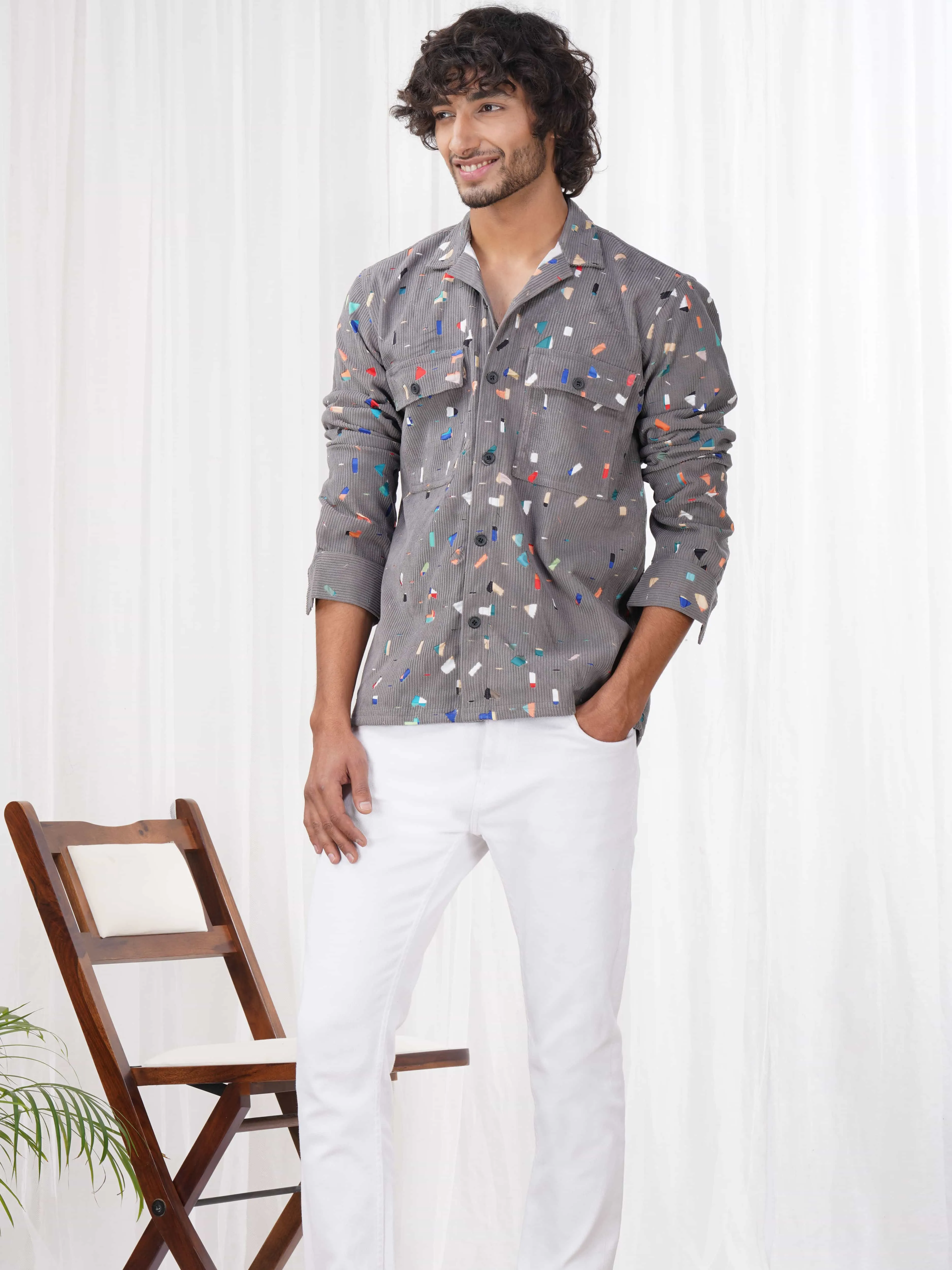 Grey Imported Premium Shirt for Men's