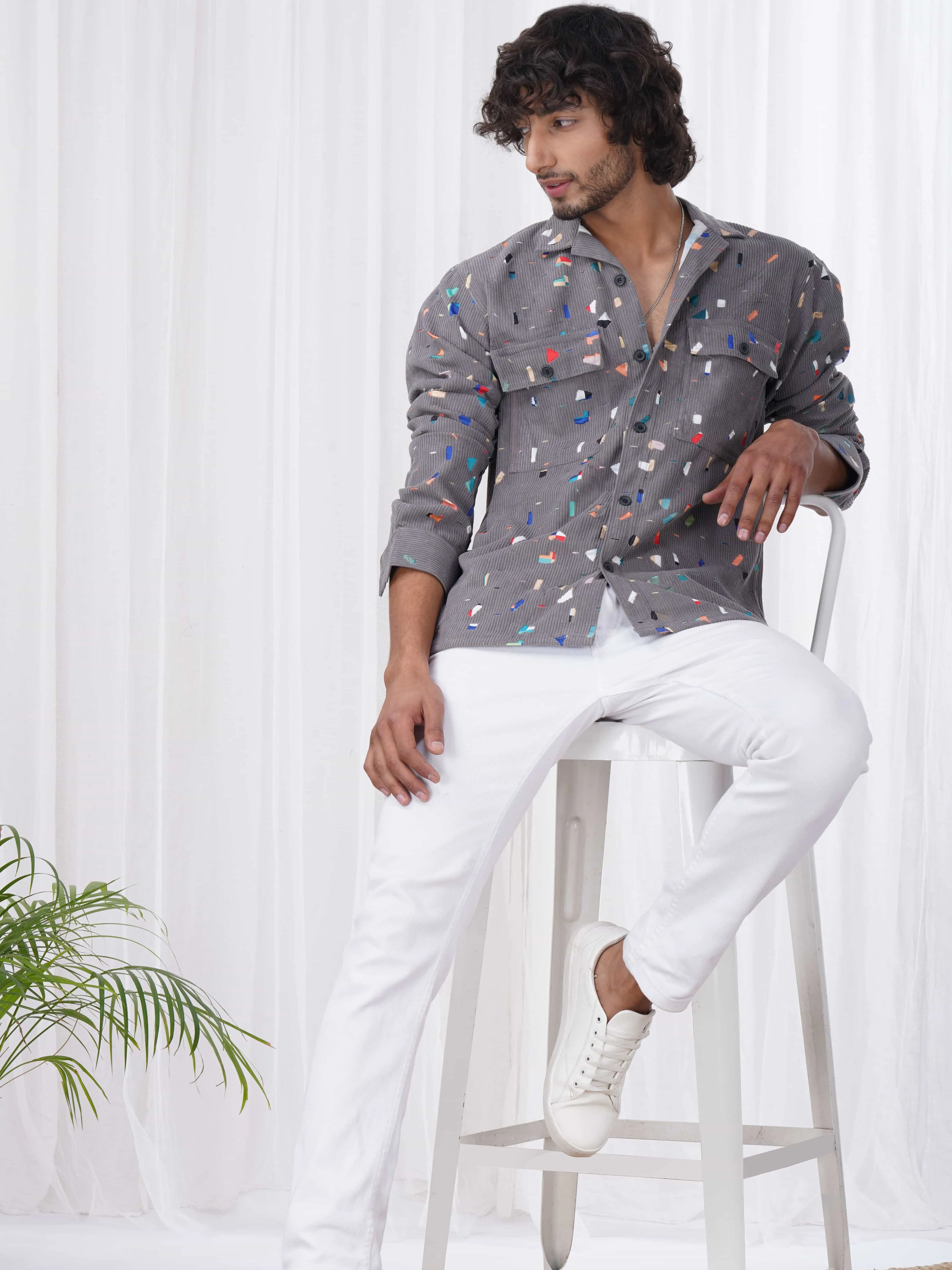 Grey Imported Premium Shirt for Men's