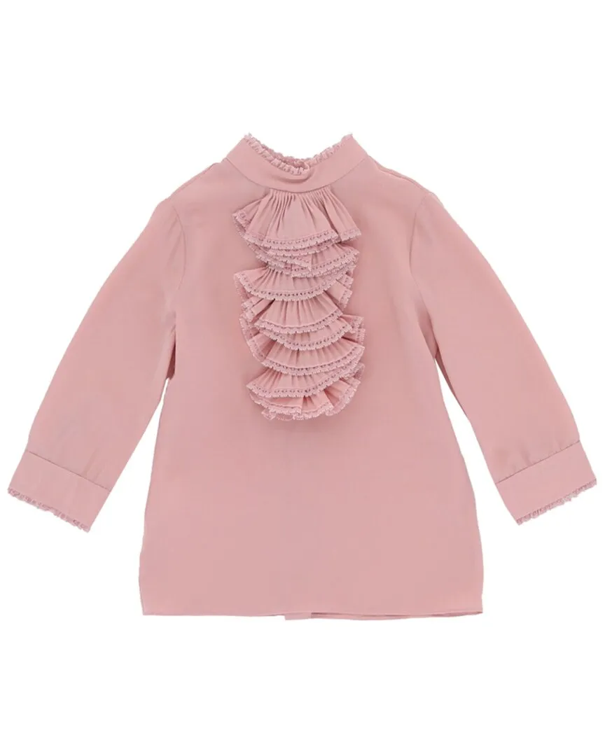 Gucci Ruffled Silk-Blend Blouse