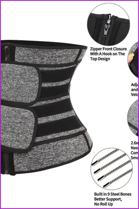 High Quality Sauna Waist Trainer Corset Sweat Waist Trainer Belt S-3XL