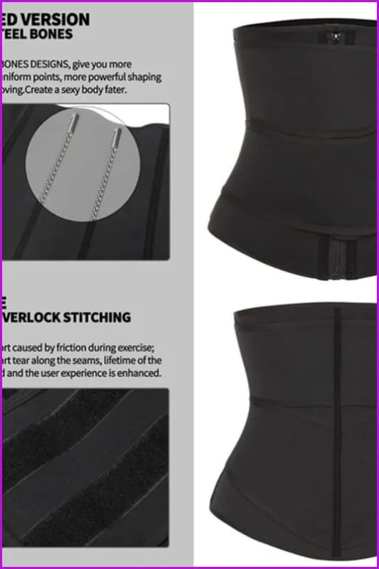 High Quality Sauna Waist Trainer Corset Sweat Waist Trainer Belt S-3XL