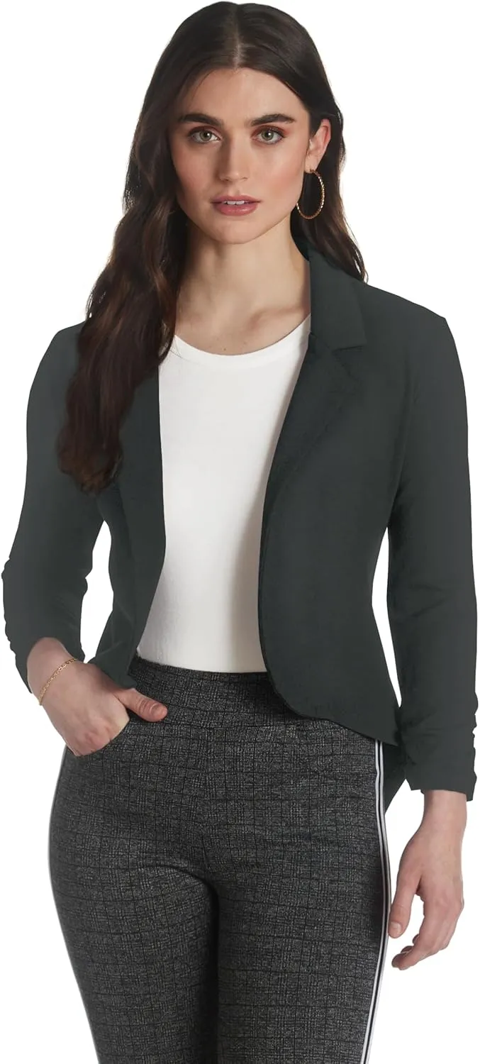 Hybrid & Company Womens Casual Work High Low Blazer Jacket - JK45590