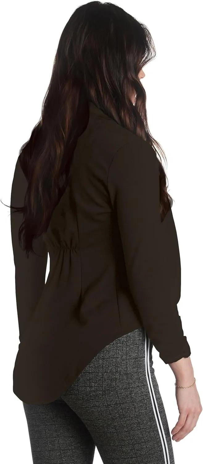 Hybrid & Company Womens Casual Work High Low Blazer Jacket - JK45590