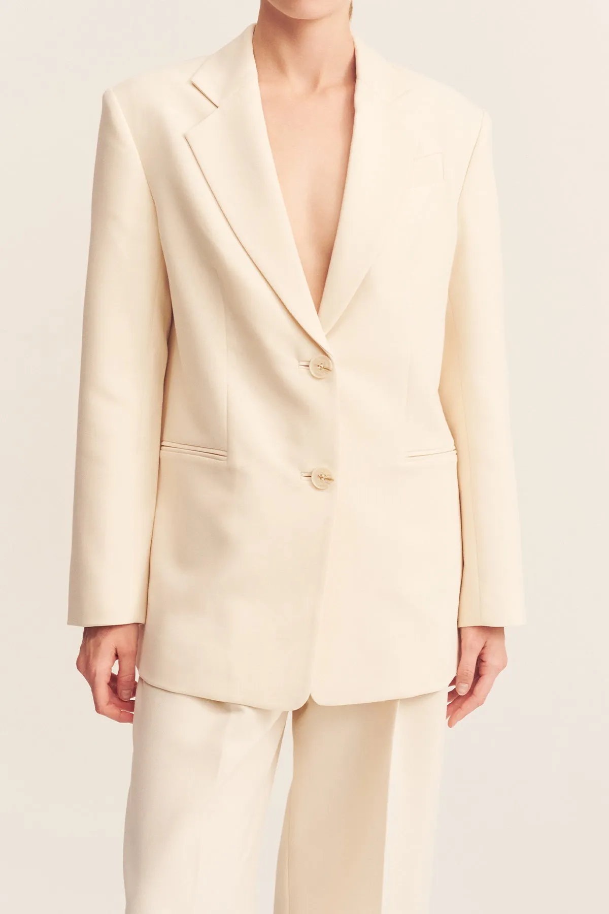 IRENA OVERSIZED TAILORED BLAZER - RICE