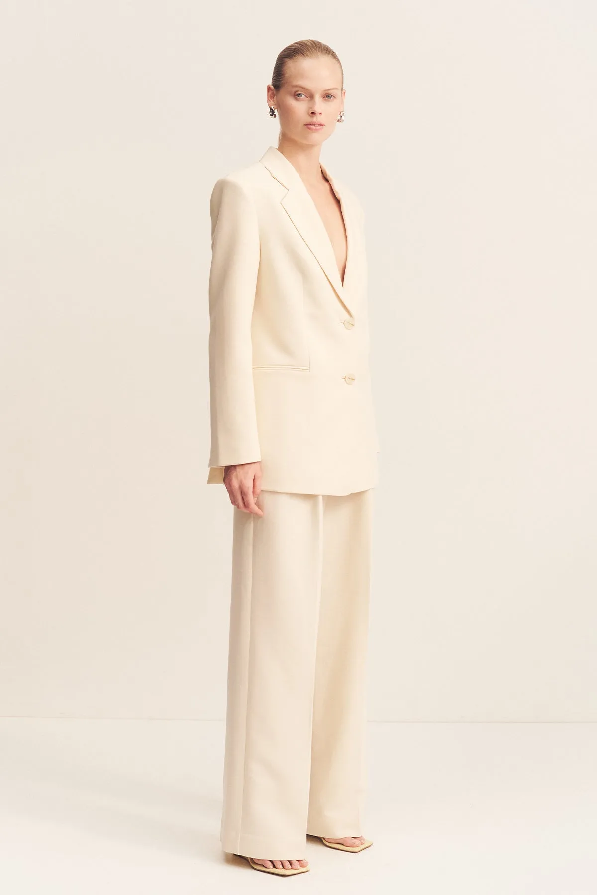 IRENA OVERSIZED TAILORED BLAZER - RICE