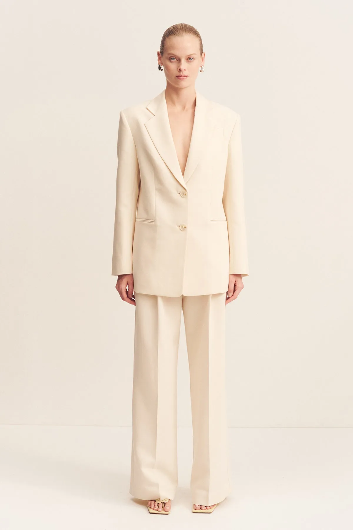 IRENA OVERSIZED TAILORED BLAZER - RICE