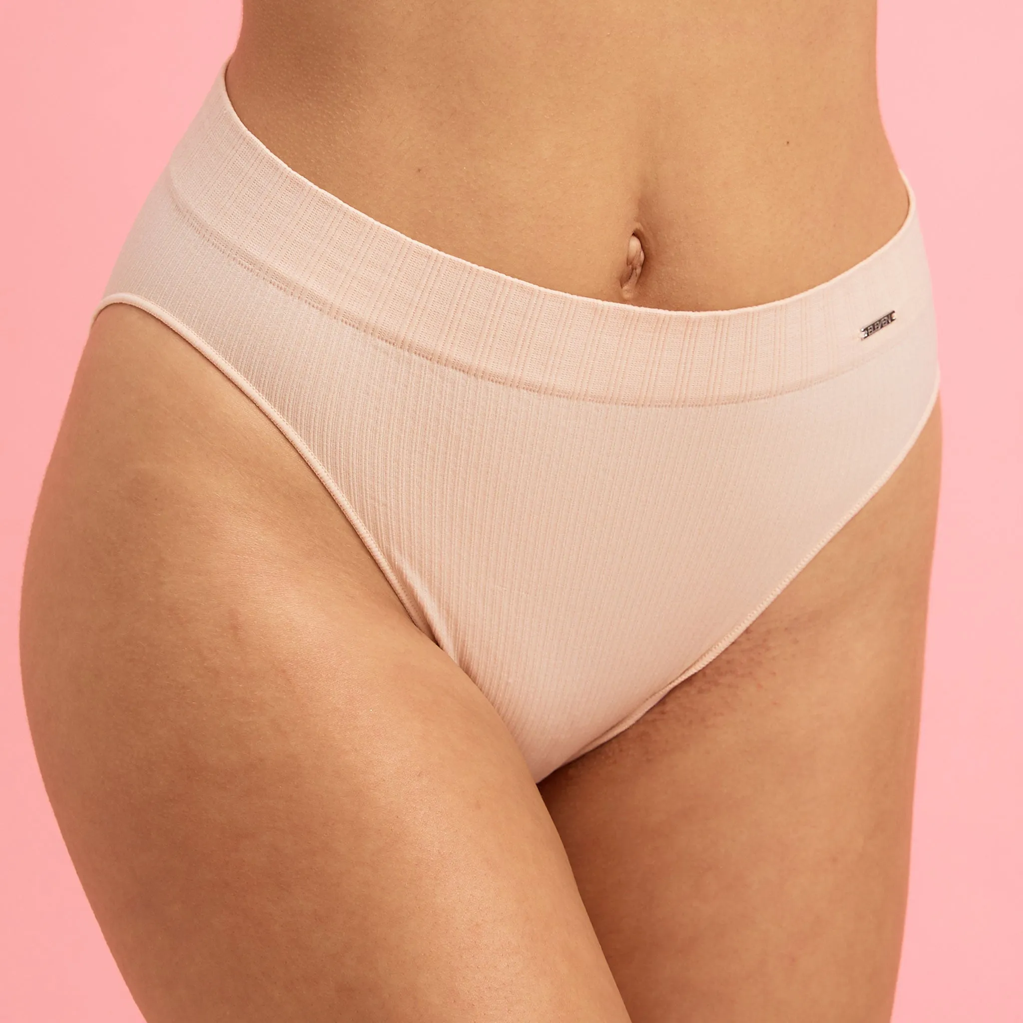 Ivy Seamfree High Cut Bikini Brief Taupe