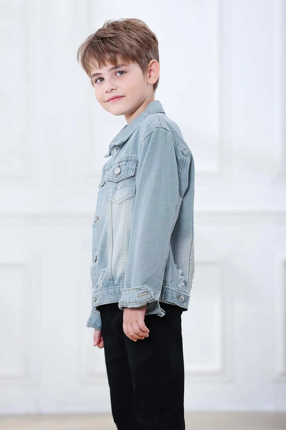 Joe Wenko Classic Kids Toddler Baby Boys & Girls Casual Outwear Denim Jacket