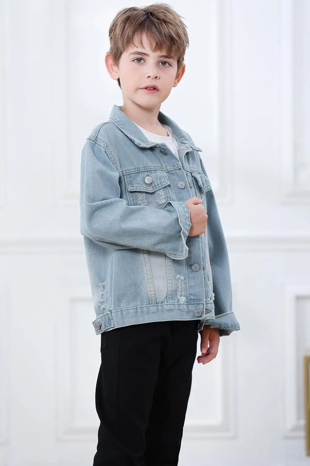 Joe Wenko Classic Kids Toddler Baby Boys & Girls Casual Outwear Denim Jacket