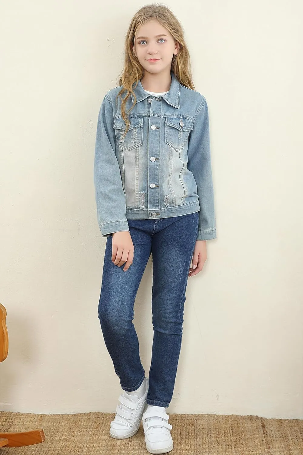 Joe Wenko Classic Kids Toddler Baby Boys & Girls Casual Outwear Denim Jacket