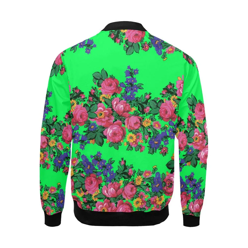Kokum's Revenge Green Bomber Jacket for Men