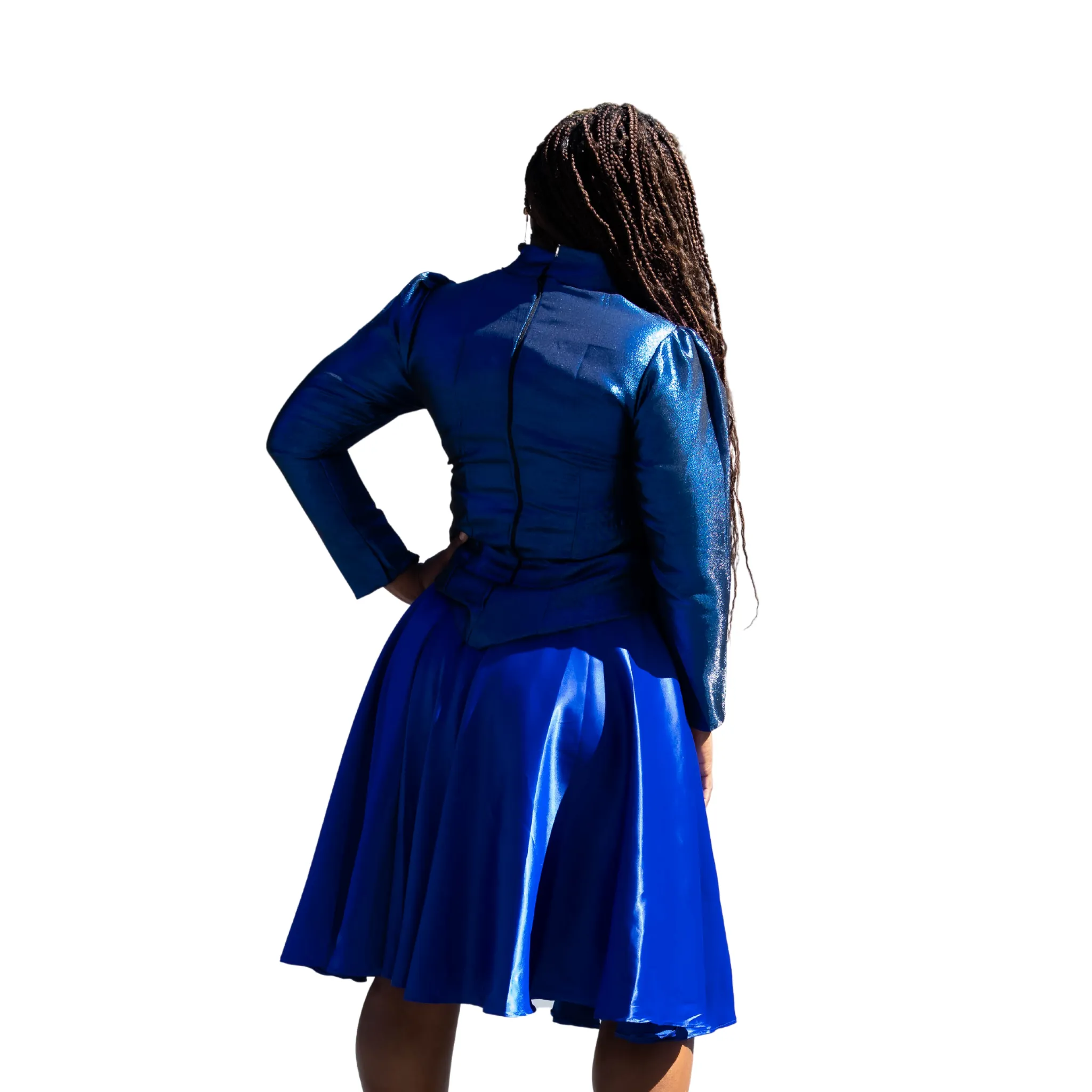 Long sleeve matching blue set
