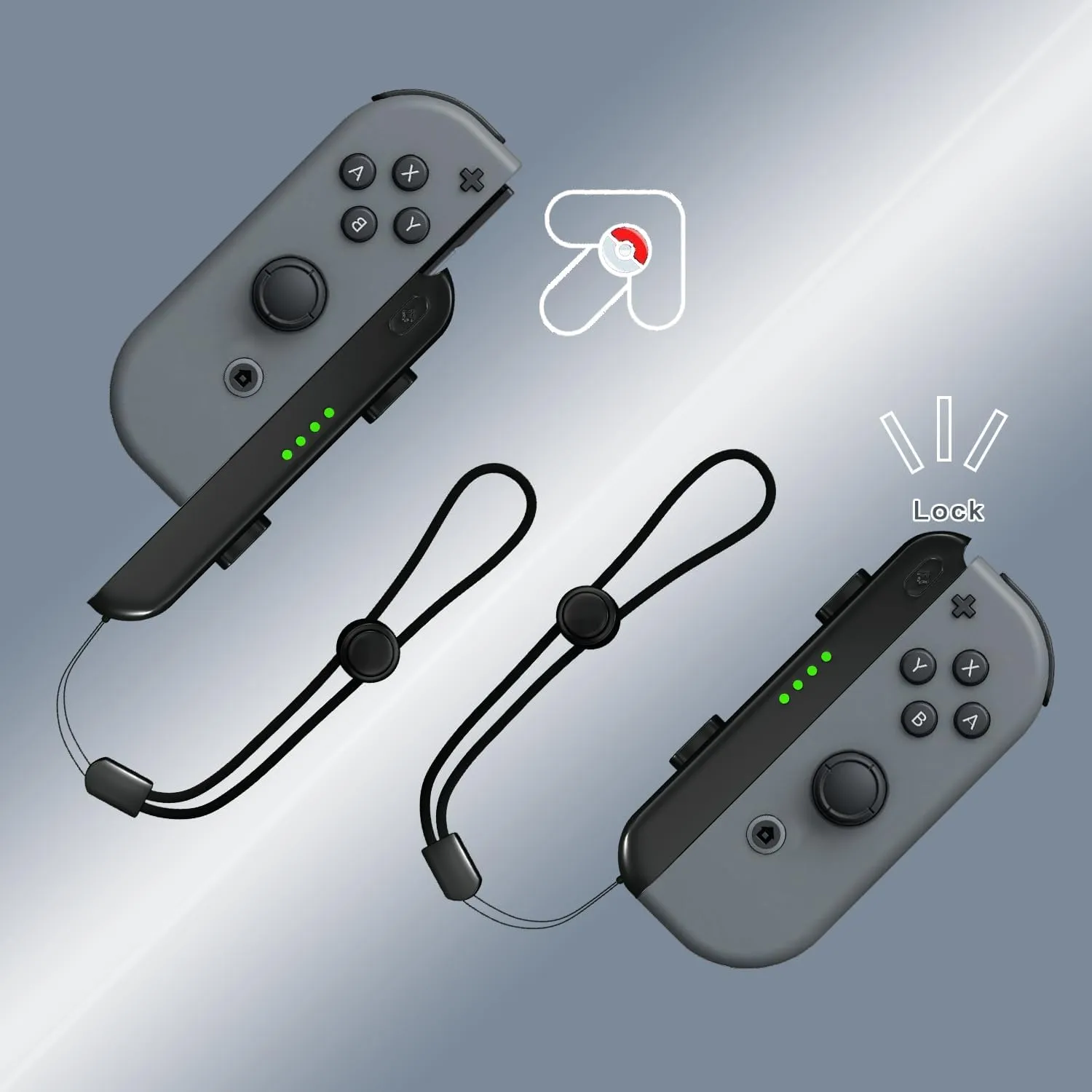 Lonxmovs 2 Pack Wrist Strap for Switch Joycon - Replacement Accessories for Joy con Straps (Black)