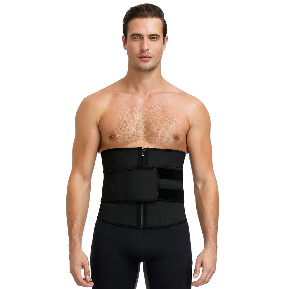 Men's Latex Wide Belt Waist Trainer For Weight Loss