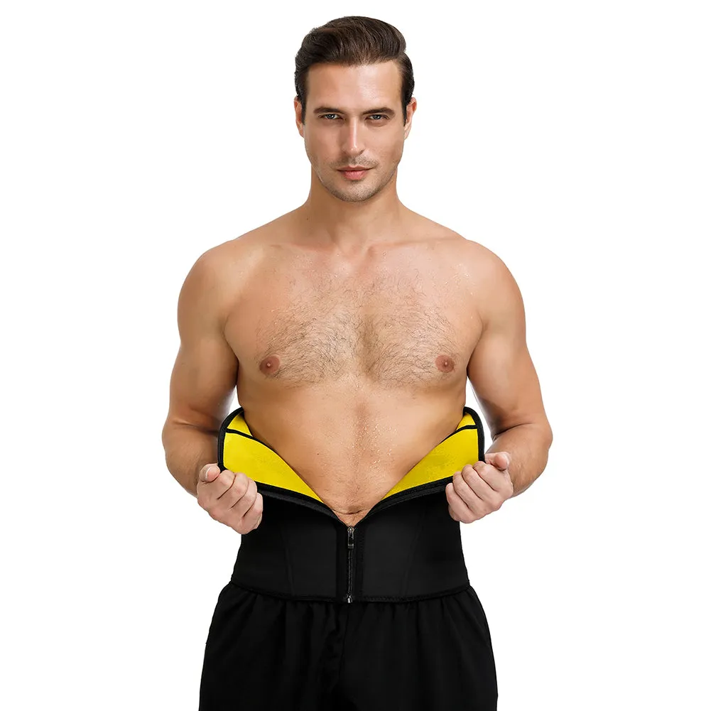 Men's Latex Wide Belt Waist Trainer For Weight Loss