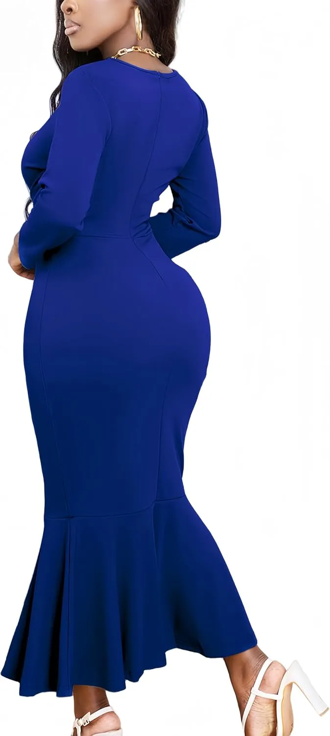 Mermaid Style Dress for Women Sexy Fishtail Dress Cocktail Wedding Guest Dress Wear to Work Dresses Business Church Outfits