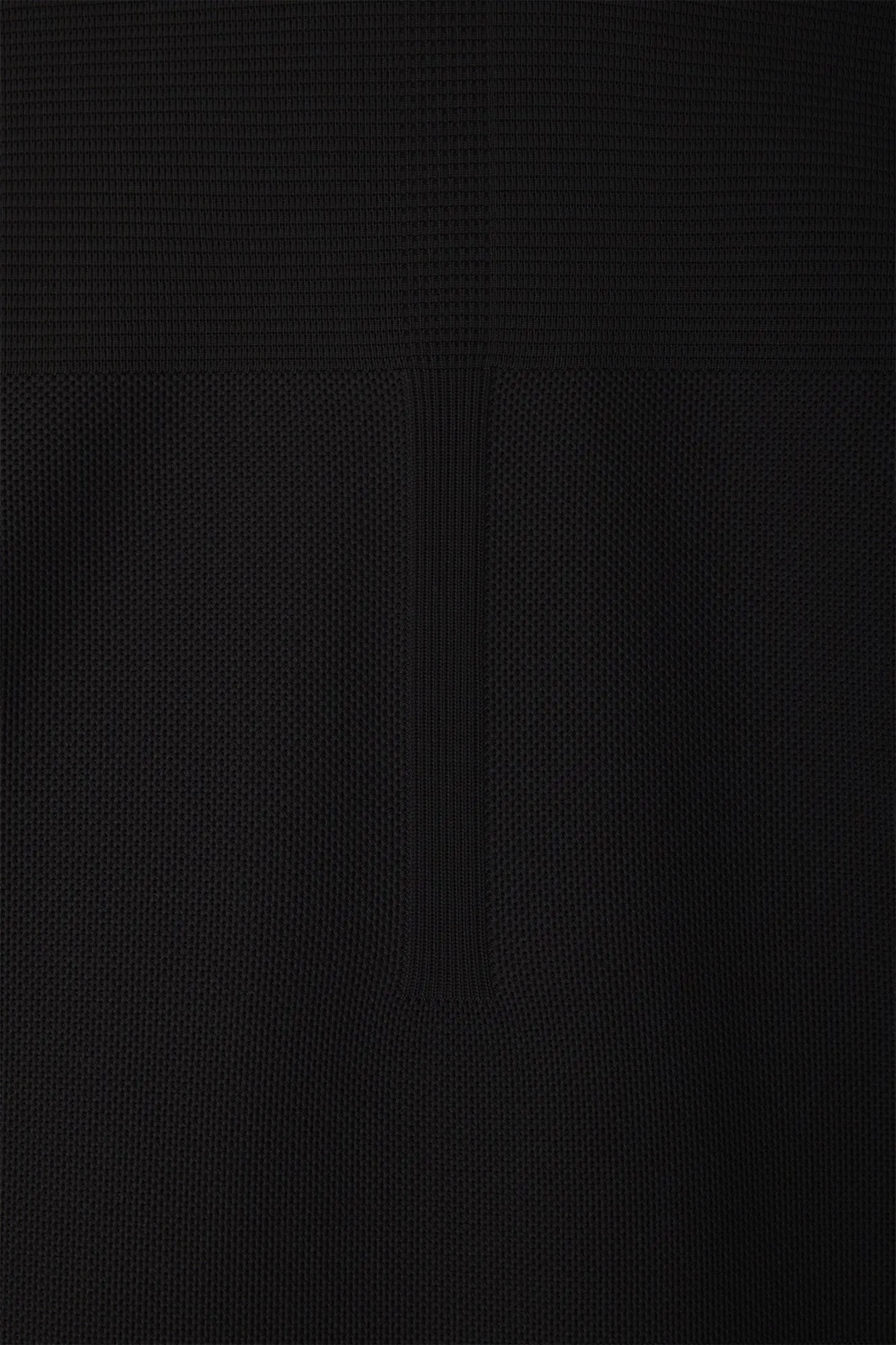 MESH STAND-UP COLLAR COVERED PLACKET SHIRT
