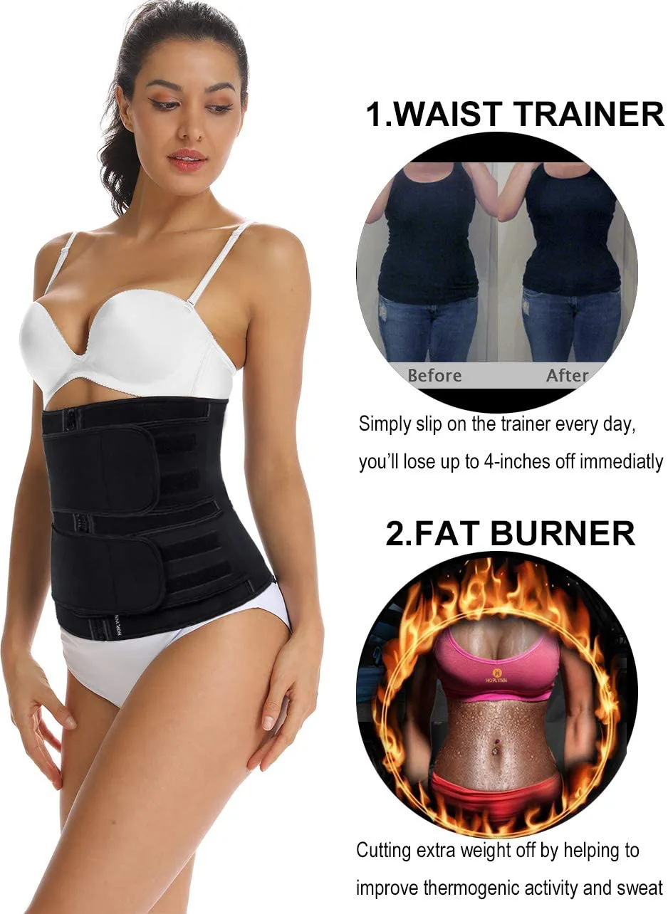 Neoprene Sweat Waist Trainer Corset Trimmer Belt for Women Weight Loss, Waist Cincher Shaper Slimmer