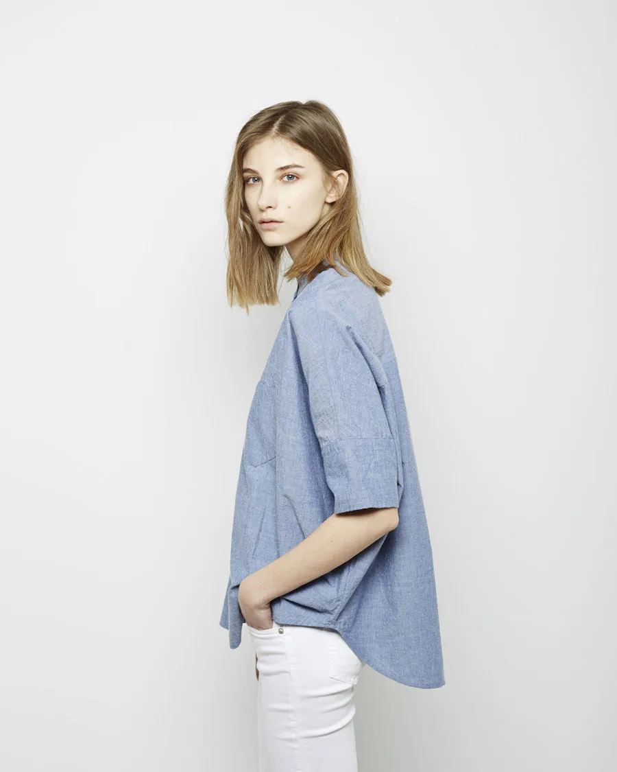 Oversized Stand Collar Shirt