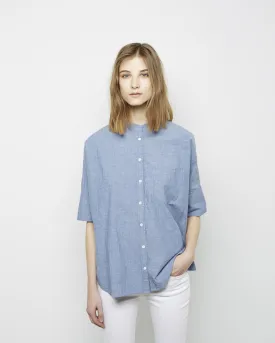 Oversized Stand Collar Shirt