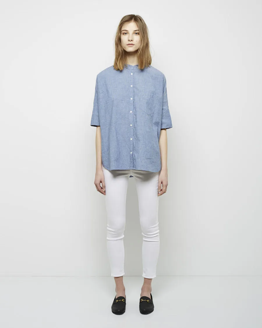 Oversized Stand Collar Shirt