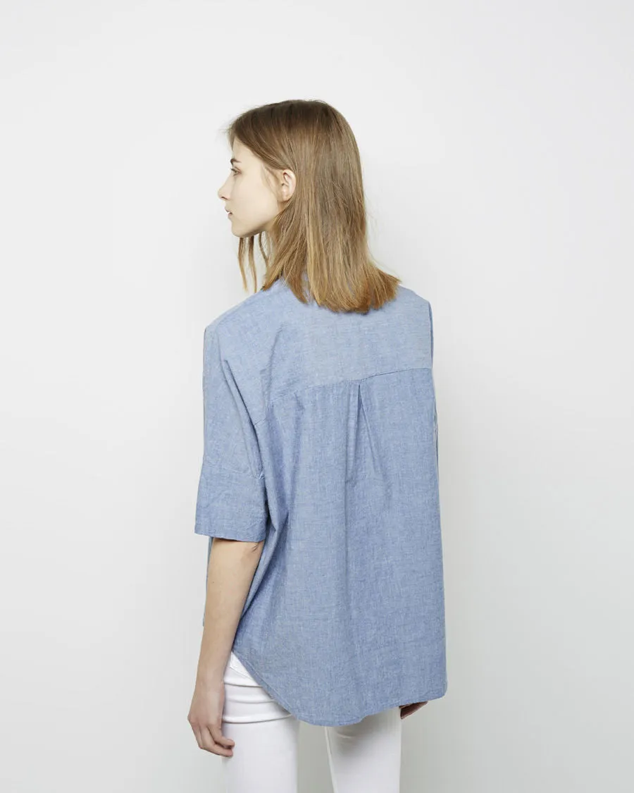 Oversized Stand Collar Shirt