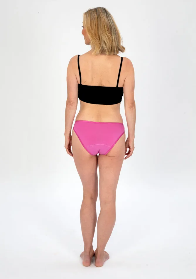 Pink Bikini Brief Period Pant - Moderate to Heavy Absorbency