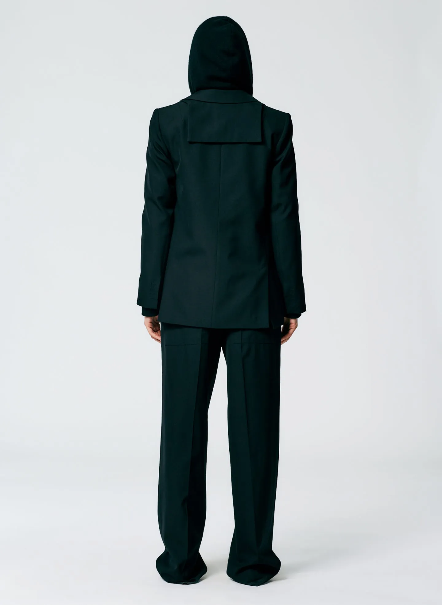 Refined Wool Tricotine Suiting Blazer
