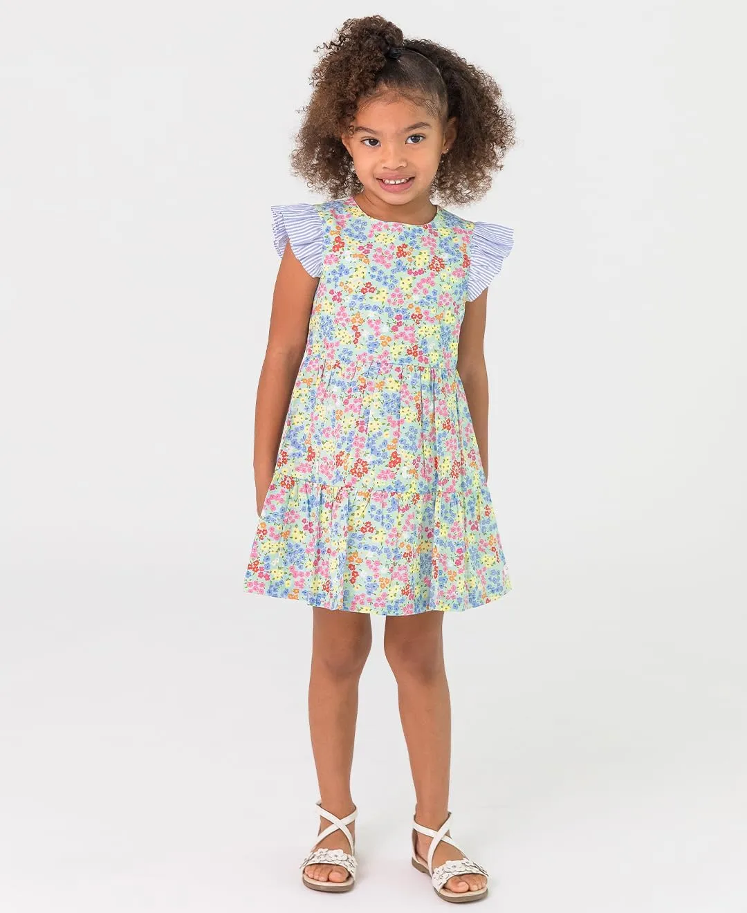 RuffleButts Baby/Toddler Girls Spring Summer Sleeveless Style Dress