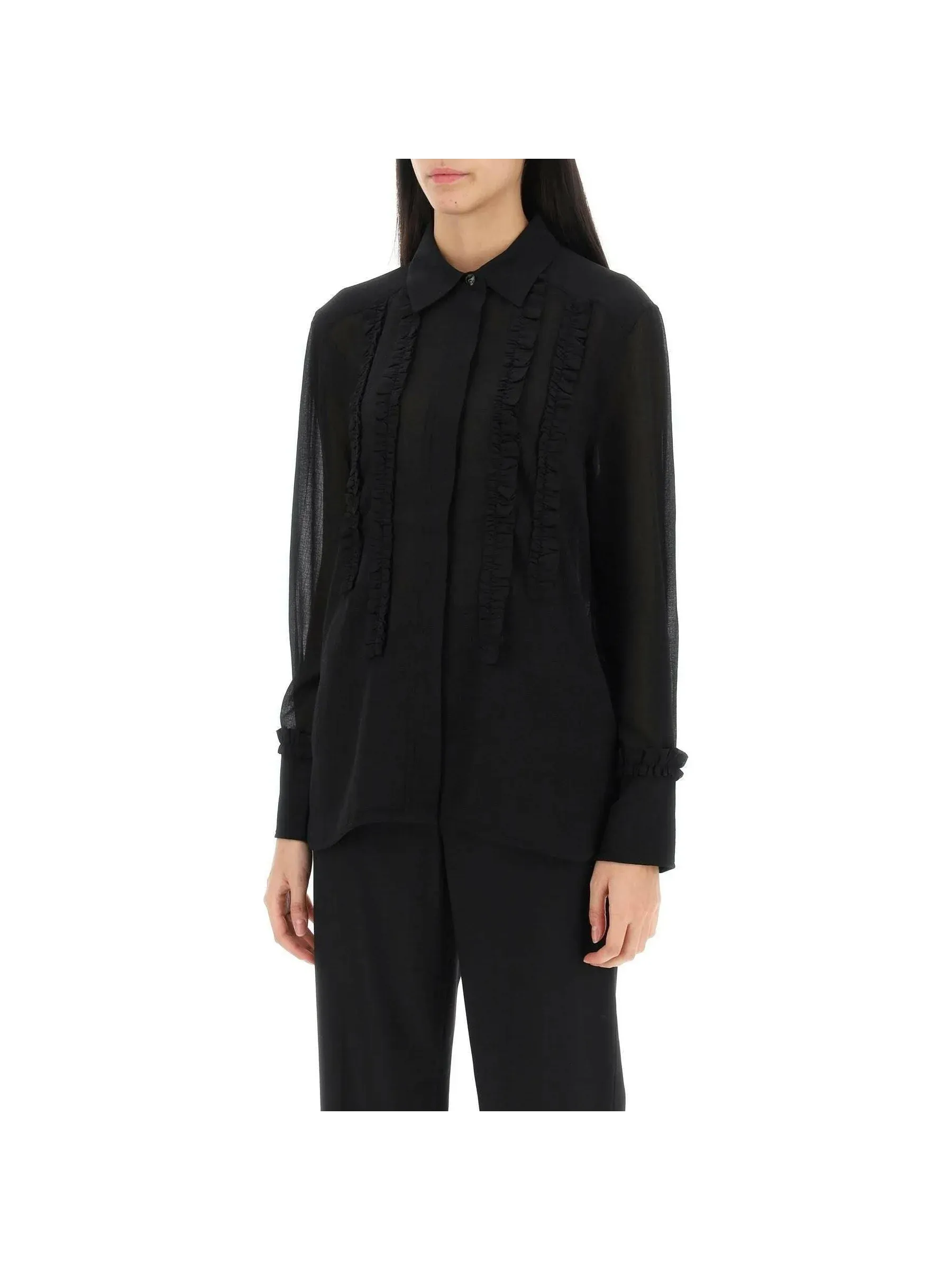 Ruffled Chiffon Blouse