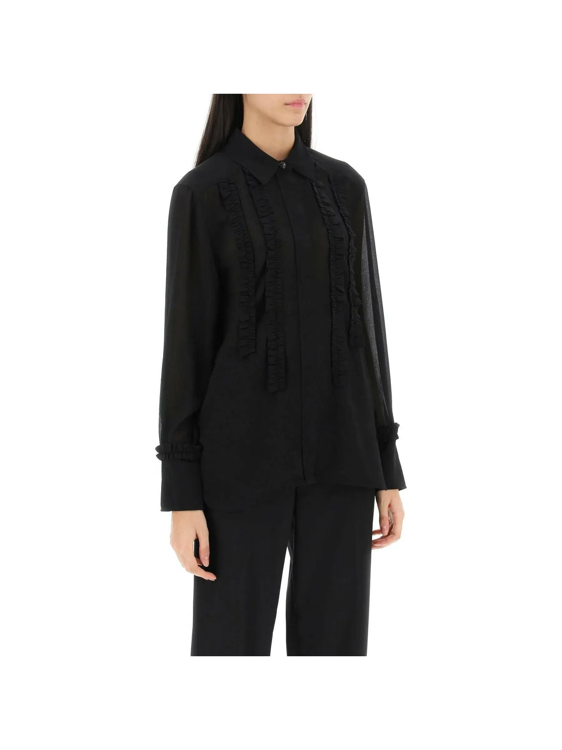 Ruffled Chiffon Blouse