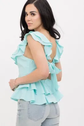 Ruffled Peplum Blouse