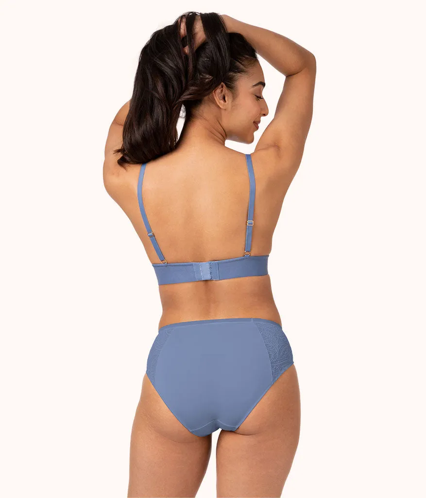 The Long-Lined Lace Bralette: Vintage Indigo