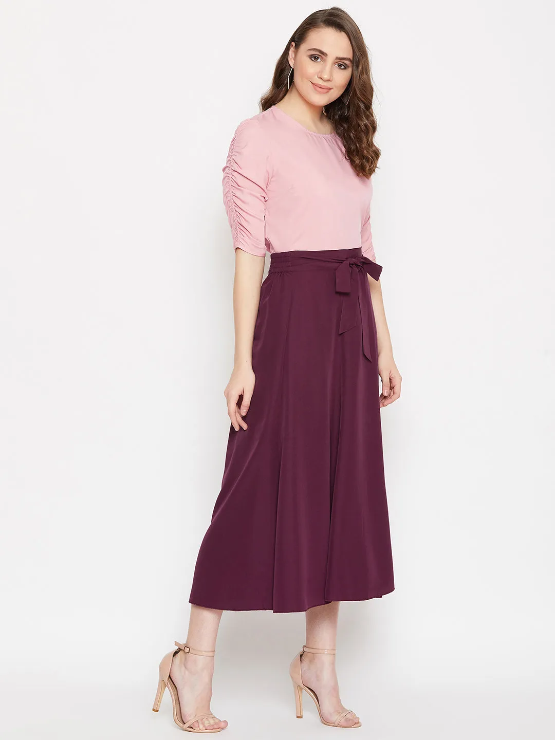 Top  & Skirt Set (Sku- BLMG20284)