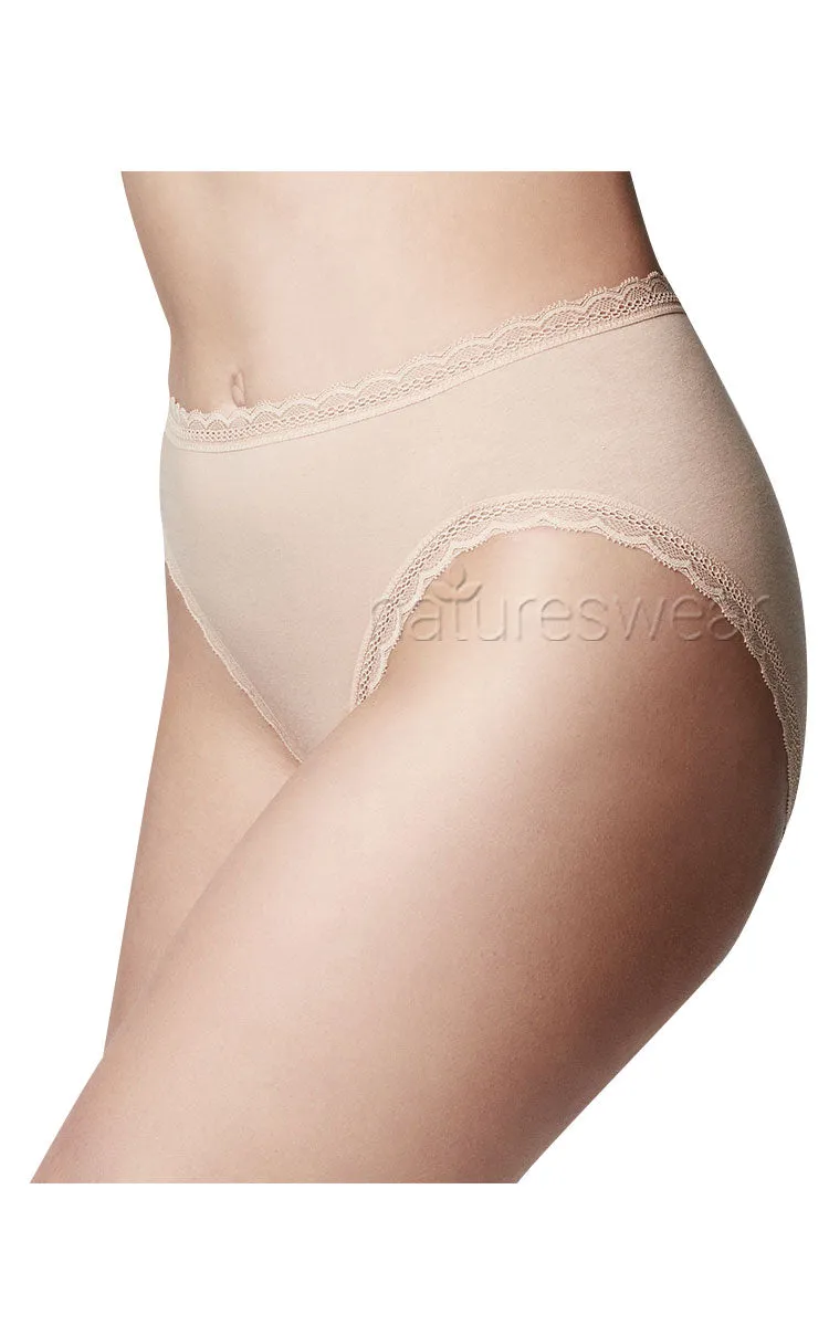 Very Clever Knickers 100% Cotton Underwear Hi Cut Brief in Black T21017
