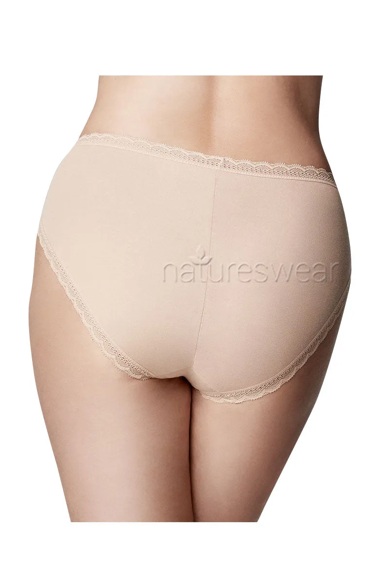 Very Clever Knickers 100% Cotton Underwear Hi Cut Brief in Black T21017