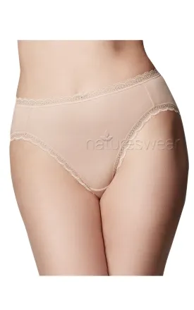 Very Clever Knickers 100% Cotton Underwear Hi Cut Brief in Nude T21017
