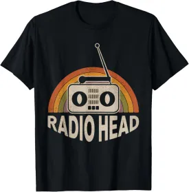 Vintage Radiomusic Retro Style 90s Radio Cassette Tape Music T-Shirt
