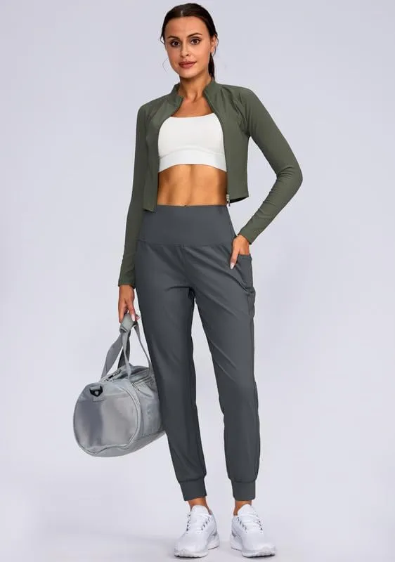 Viodia Women's Joggers with Pockets High Waisted Athletic Workout Yoga Jogger Pants for Women Tapered Sweatpants