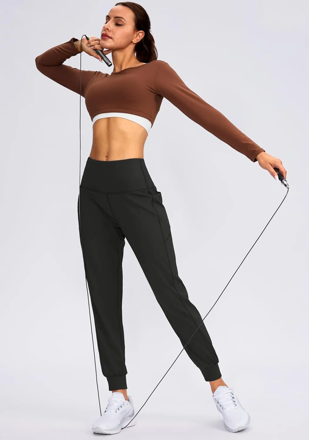 Viodia Women's Joggers with Pockets High Waisted Athletic Workout Yoga Jogger Pants for Women Tapered Sweatpants